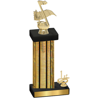 Accented Single Gold Glacier First Place Music Trophy