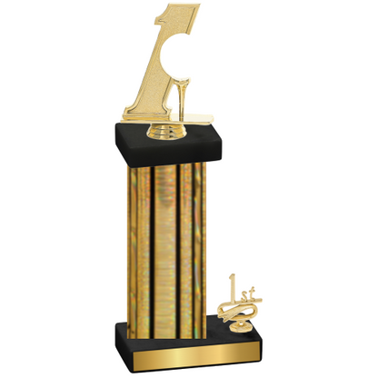 Accented Single Gold Glacier First Place Golf Trophy