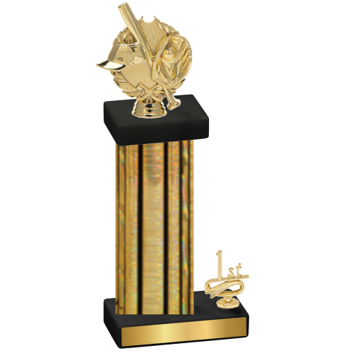 Accented Single Gold Glacier First Place Baseball Trophy