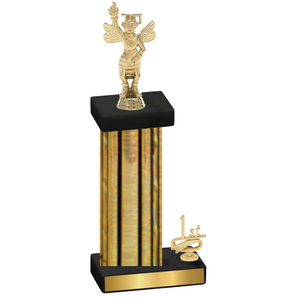 Accented Single Gold Glacier First Place Academics Trophy