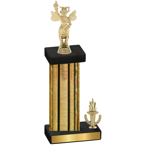 Accented Single Gold Glacier Victory Academics Trophy