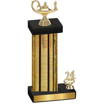 Accented Single Gold Glacier Year Academics Trophy