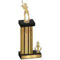 Accented Single Gold Glacier Victory Baseball Trophy