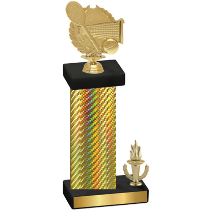 Accented Single Gold Carbon Fiber Victory Tennis Trophy