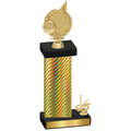 Accented Single Gold Carbon Fiber First Place Volleyball Trophy