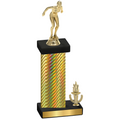 Accented Single Gold Carbon Fiber Victory Tennis Trophy