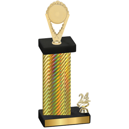 Accented Single Gold Carbon Fiber Year Insert Trophy