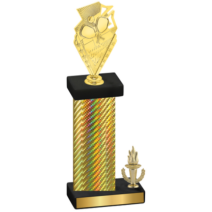 Accented Single Gold Carbon Fiber Victory Pickleball Trophy