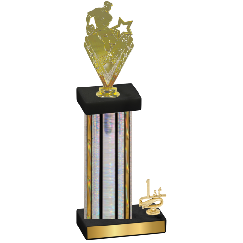 Accented Single Silver Glacier First Place Rugby Trophy