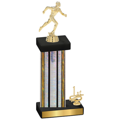 Accented Single Silver Glacier First Place Running Trophy