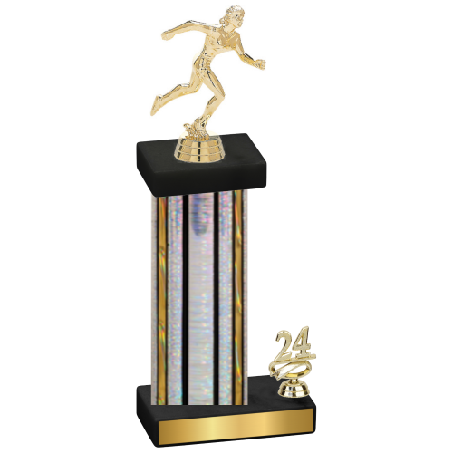 Accented Single Silver Glacier Year Running Trophy