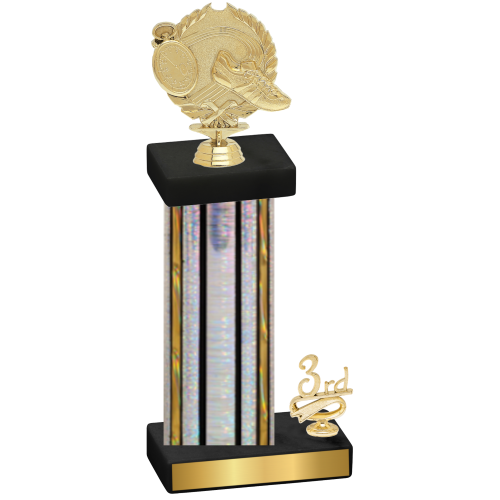 Accented Single Silver Glacier Third Place Running Trophy