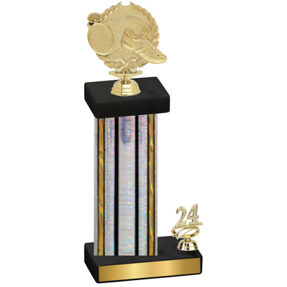 Accented Single Silver Glacier Year Running Trophy