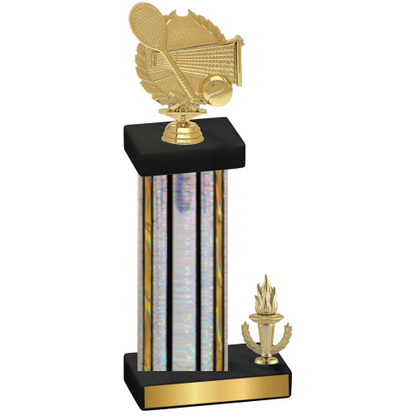 Accented Single Silver Glacier Victory Tennis Trophy