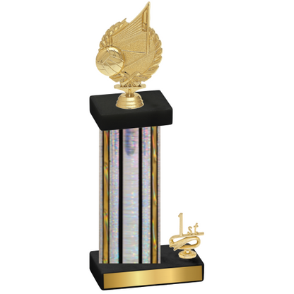 Accented Single Silver Glacier First Place Volleyball Trophy