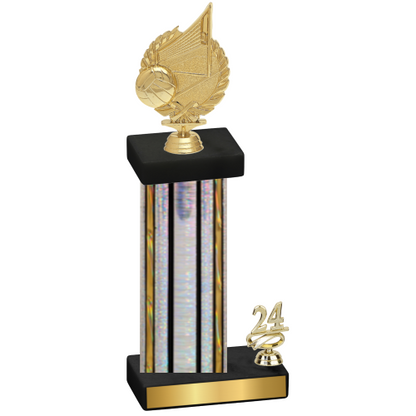 Accented Single Silver Glacier Year Volleyball Trophy