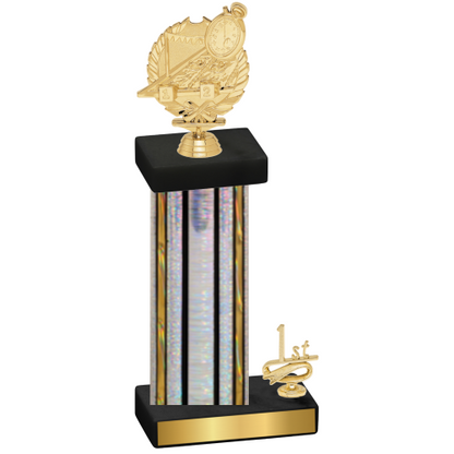 Accented Single Silver Glacier First Place Swimming Trophy