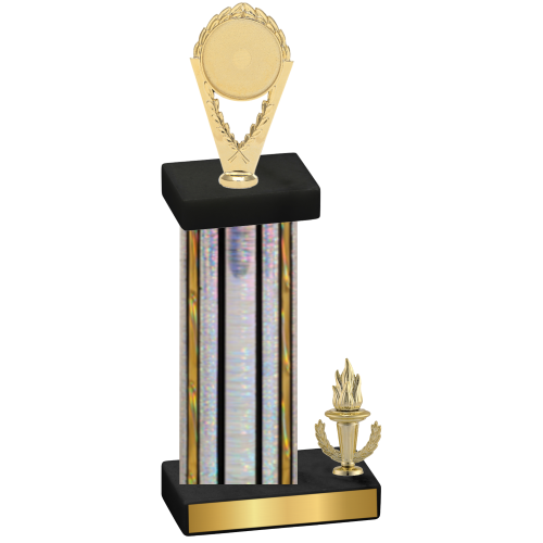 Accented Single Silver Glacier Victory Insert Trophy