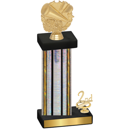 Accented Single Silver Glacier Second Place Cheerleading Trophy
