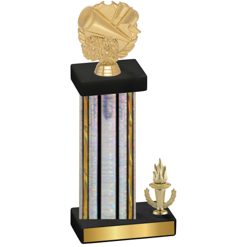 Accented Single Silver Glacier Victory Cheerleading Trophy