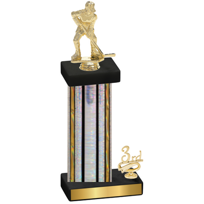 Accented Single Silver Glacier Third Place Hockey Trophy