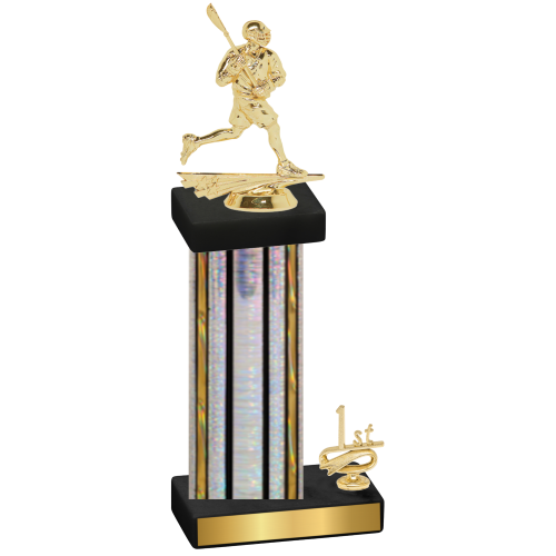 Accented Single Silver Glacier First Place Lacrosse Trophy