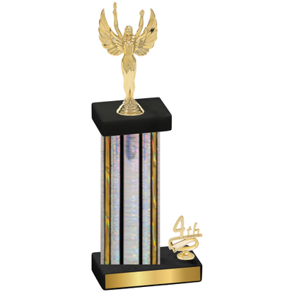 Accented Single Silver Glacier Fourth Place Victory Trophy