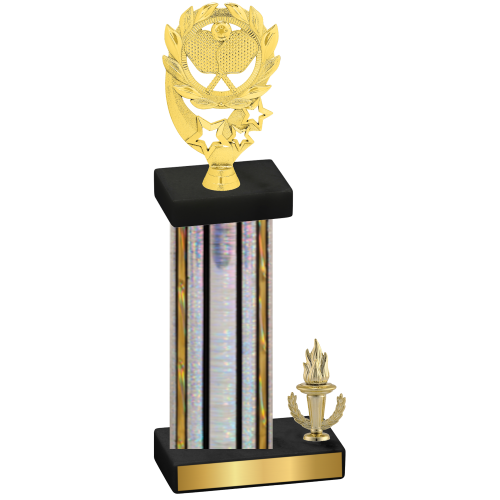 Accented Single Silver Glacier Victory Pickleball Trophy