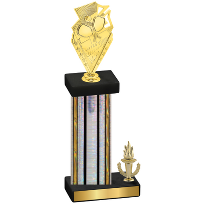 Accented Single Silver Glacier Victory Pickleball Trophy