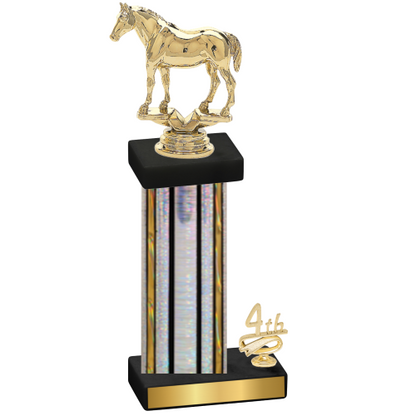 Accented Single Silver Glacier Fourth Place Horses Trophy