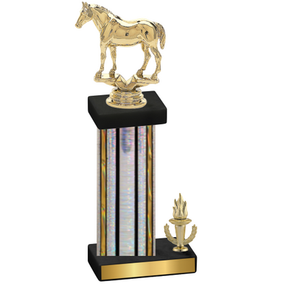 Accented Single Silver Glacier Victory Horses Trophy