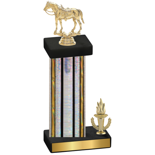 Accented Single Silver Glacier Victory Horses Trophy