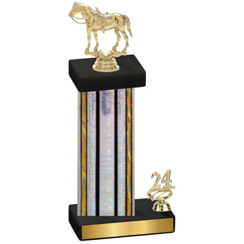 Accented Single Silver Glacier Year Horses Trophy
