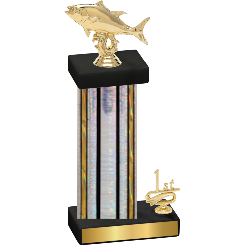 Accented Single Silver Glacier First Place Fishing Trophy