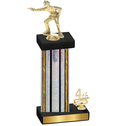 Accented Single Silver Glacier Fourth Place Shooter Trophy