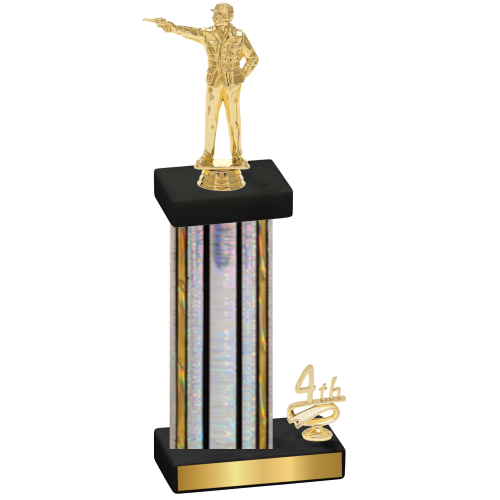 Accented Single Silver Glacier Fourth Place Shooter Trophy