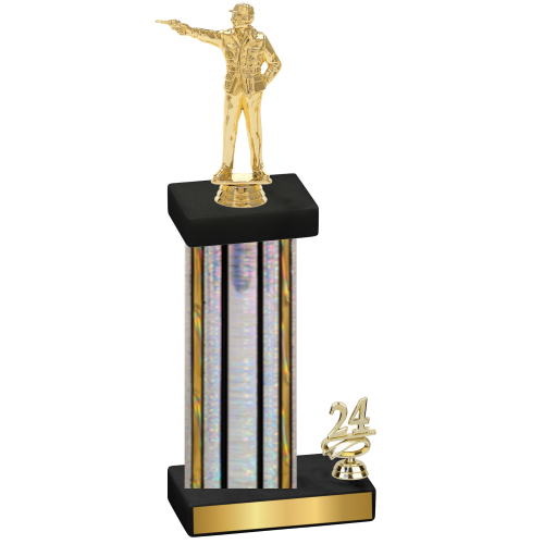 Accented Single Silver Glacier Year Shooter Trophy