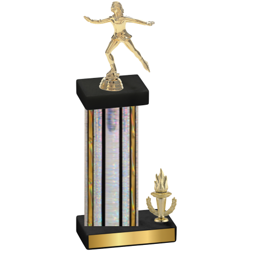 Accented Single Silver Glacier Victory Skater Trophy
