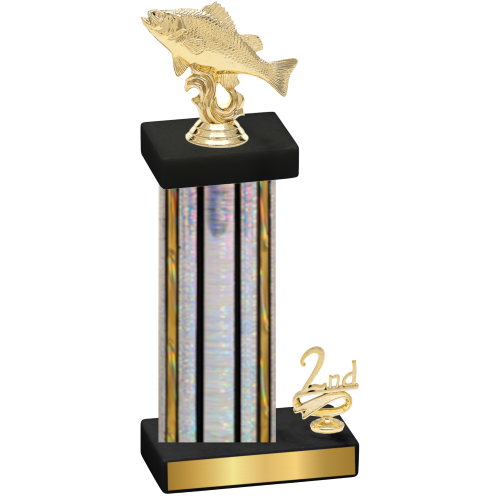 Accented Single Silver Glacier Second Place Fishing Trophy
