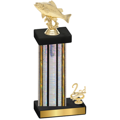 Accented Single Silver Glacier Second Place Fishing Trophy