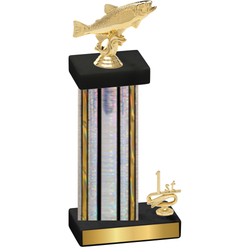 Accented Single Silver Glacier First Place Fishing Trophy