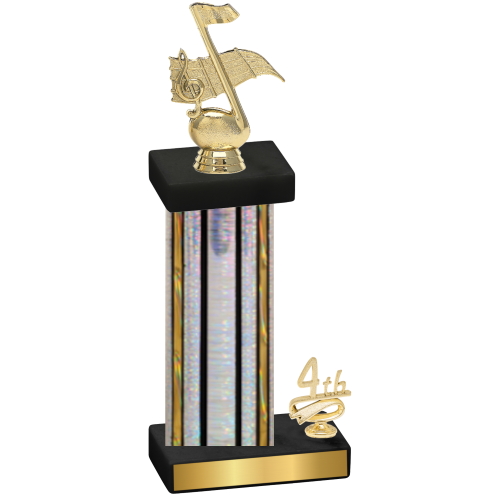 Accented Single Silver Glacier Fourth Place Music Trophy