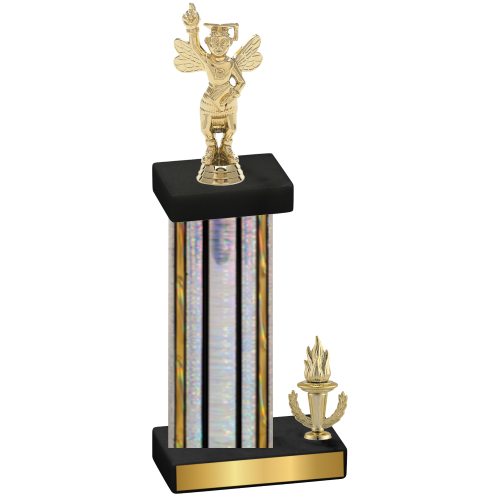 Accented Single Silver Glacier Victory Academics Trophy