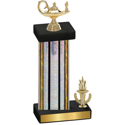 Accented Single Silver Glacier Victory Academics Trophy