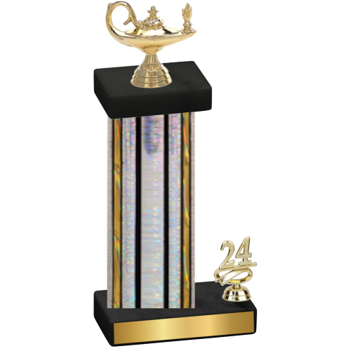 Accented Single Silver Glacier Year Academics Trophy