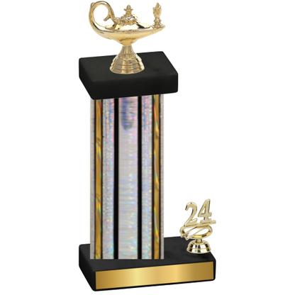 Accented Single Silver Glacier Year Academics Trophy