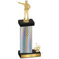Accented Single Silver Carbon Fiber First Place Shooter Trophy