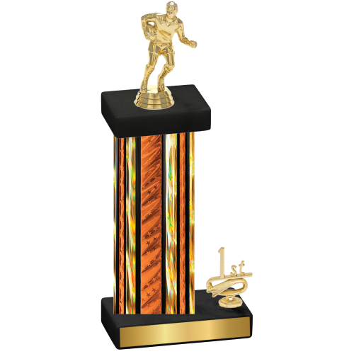 Accented Single Orange Glacier First Place Rugby Trophy