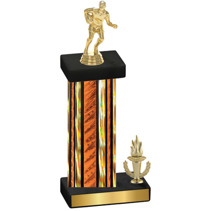 Accented Single Orange Glacier Victory Rugby Trophy