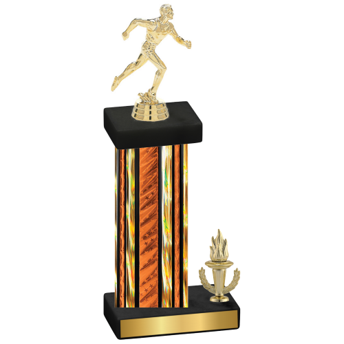 Accented Single Orange Glacier Victory Running Trophy